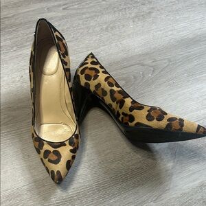 Calvin Klein Cow Hair Leopard Print Women's Heels Size 6.5